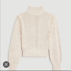 Ann Taylor fringe ribbed sweater - never worn!